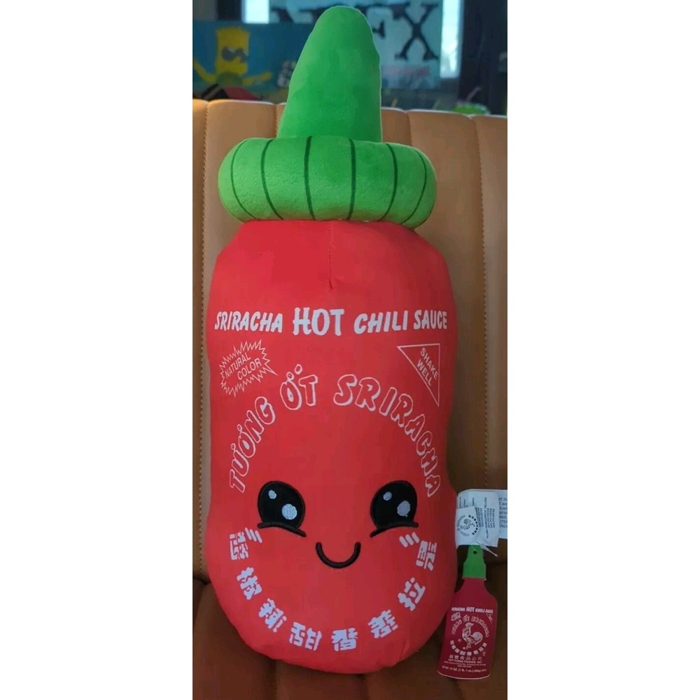Sriracha Hot Chili Sauce Plush 18" Bottle Stuffed Kawaii Mad Engine‎